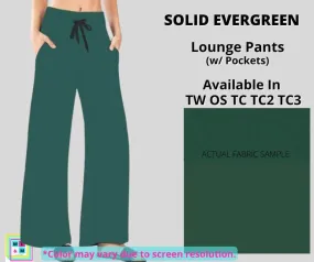 Solid Evergreen Full Length Lounge Pants