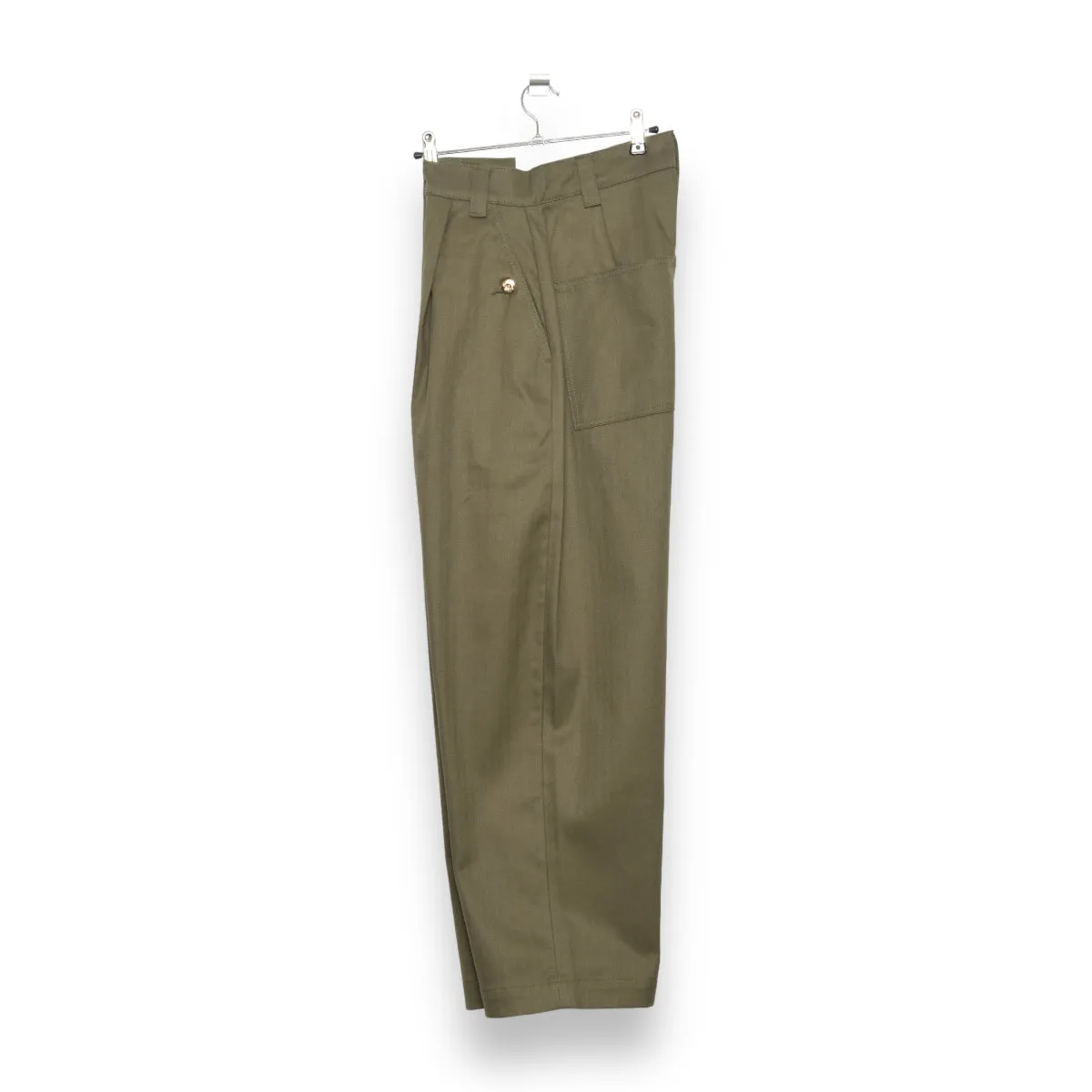 Standardtypes Naval Button Pants olive herringbone ST048