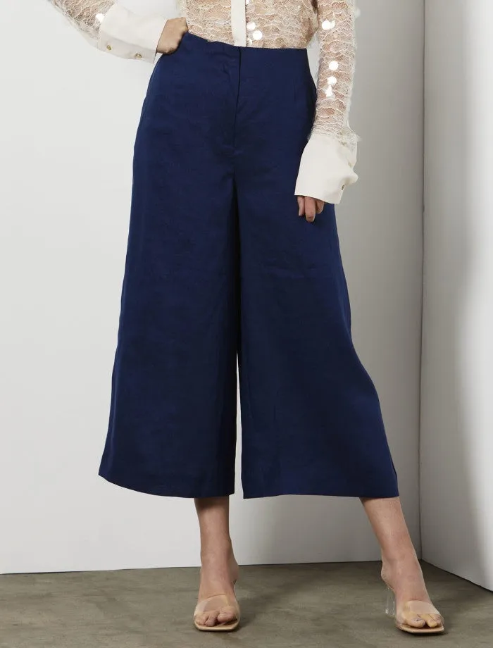 Sunset Wide Leg Pant (Marine)