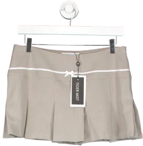 Tiger Mist Grey Lenina Mini Skirt UK XS