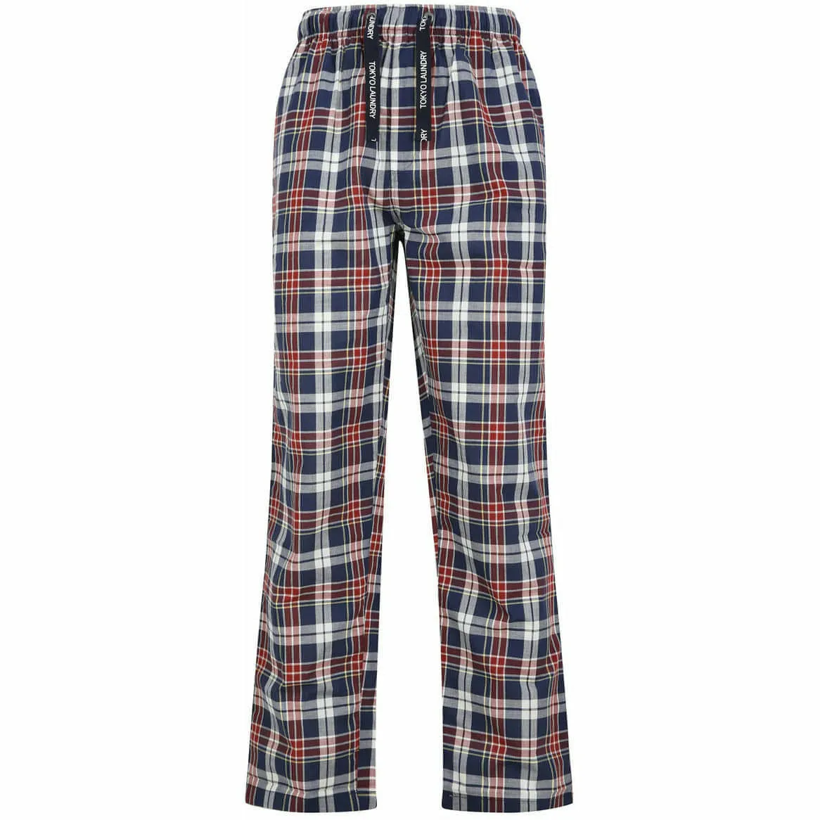 Tokyo Laundry Summon Checked Mens Lounge Pants - Red