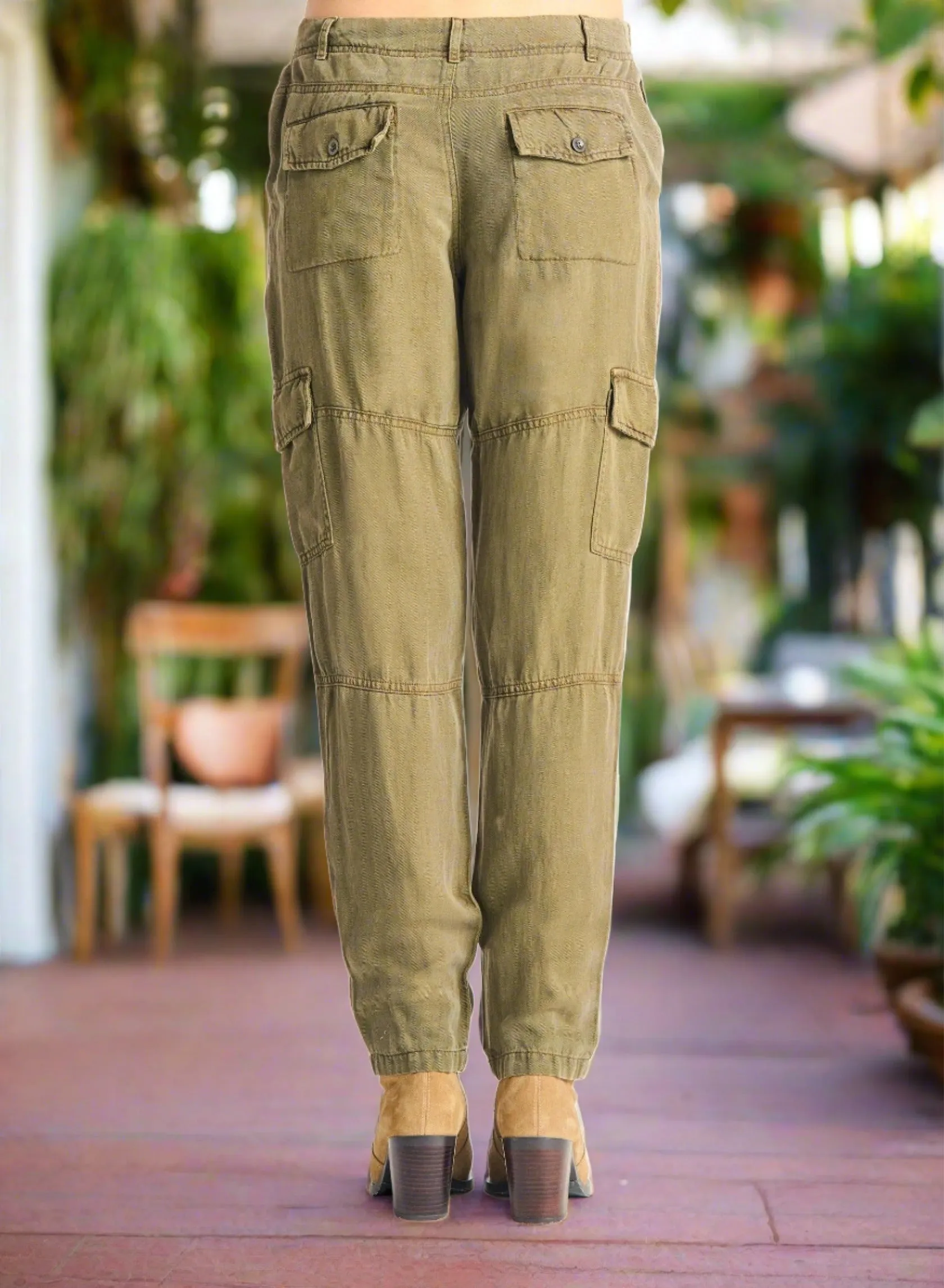 Utility Chic: Olive Straight Leg Cargo Pant