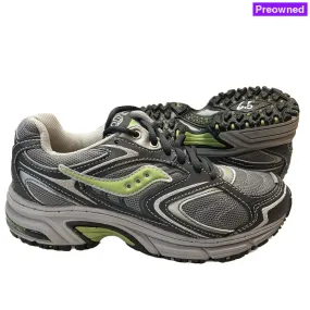 Women's Saucony Ridge TR-Original Trail Running Shoe - Gray/Green- Size 6.5M Preowned